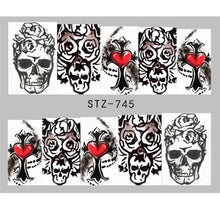 Load image into Gallery viewer, Halloween Nail Art Sticker Sexy Skull Bone
