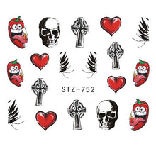 Load image into Gallery viewer, Halloween Nail Art Sticker Sexy Skull Bone