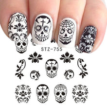 Load image into Gallery viewer, Halloween Nail Art Sticker Sexy Skull Bone