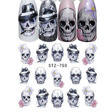 Load image into Gallery viewer, Halloween Nail Art Sticker Sexy Skull Bone