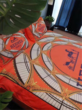 Load image into Gallery viewer, Orange Paris Hermes bed set