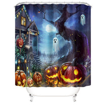 Load image into Gallery viewer, Pumpkin Halloween Shower Curtain