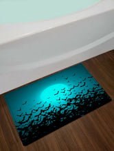Load image into Gallery viewer, Black Bat Swarm Halloween Shower Curtain