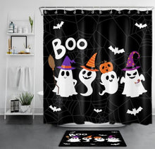 Load image into Gallery viewer, Ghost Boo Halloween Shower Curtain