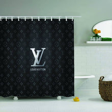 Load image into Gallery viewer, Dark gray Louis Vuitton shower curtain