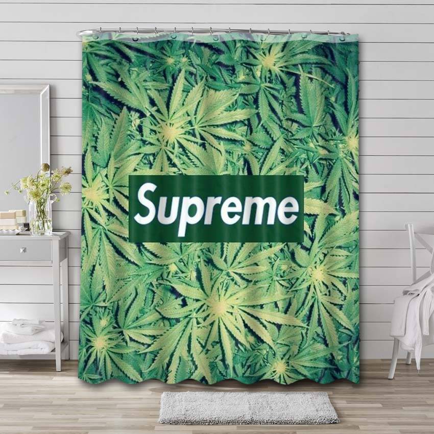 Cannabis Lavender Linen Curtain