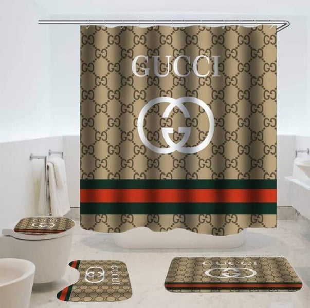 Elevate Your Bathroom Decor with Gucci Shower Curtains: Designer Sets and Standalone Options Available