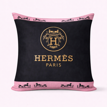 Load image into Gallery viewer, Black and Pink Hermes Pillow Case 
