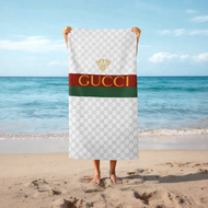 Luxury White and classic design Gucci Beach Towel 