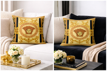 Load image into Gallery viewer, Luxury golden Versace pillow case
