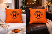 Load image into Gallery viewer, Luxury orange and Black Hermes Pillow Case 
