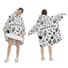 Load image into Gallery viewer, Witch white Blanket Hoodie
