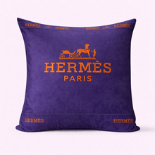 Load image into Gallery viewer, purple and orange Hermes Pillow Case
