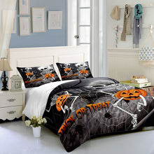 Load image into Gallery viewer, Skeleton Halloween bed set
