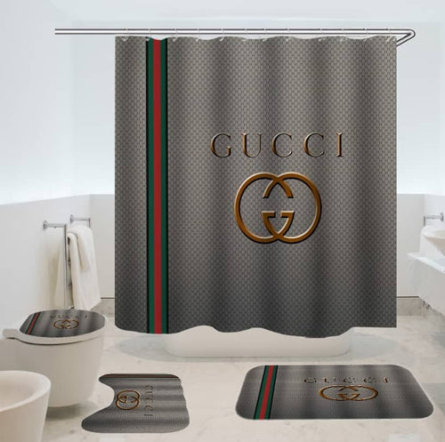 Gucci bathroom set luxury shower curtain waterproof luxury brand with logo  gucci 15