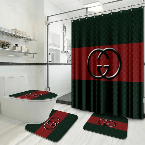 Red Green Gucci Shower Curtain