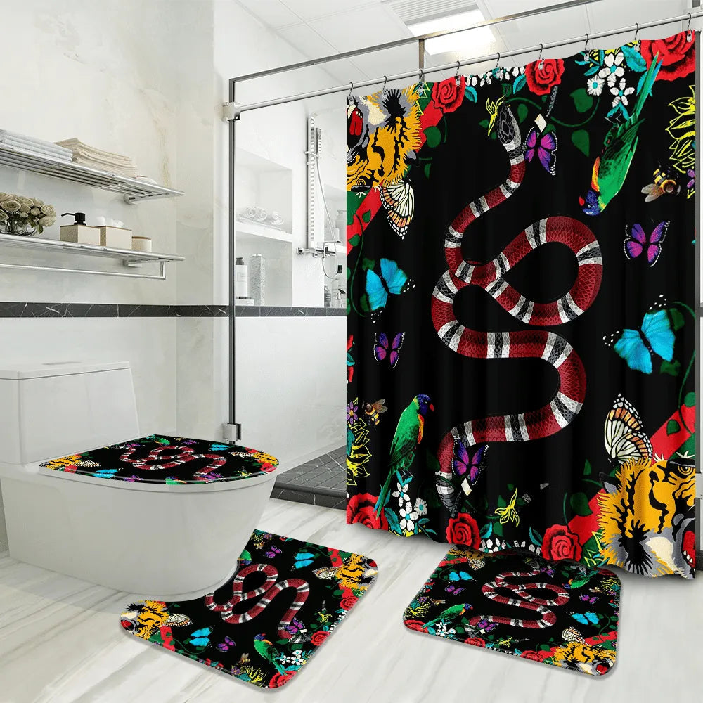 Luxury Snake Gucci Shower Curtain