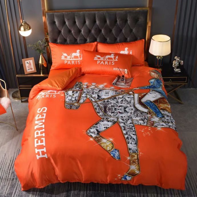 Luxury Orange Hermes bed set