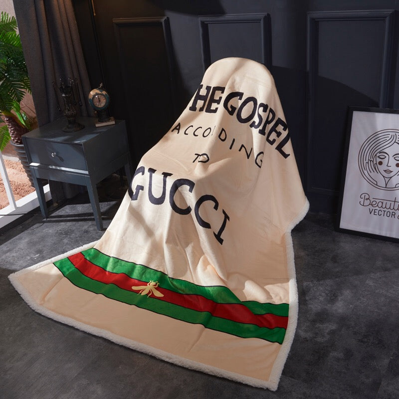 Antique white Gucci blanket