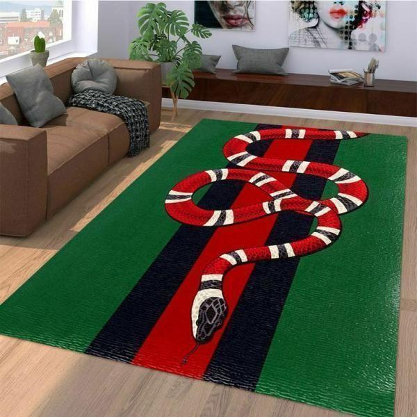 Red snake Gucci living room carpet and rug