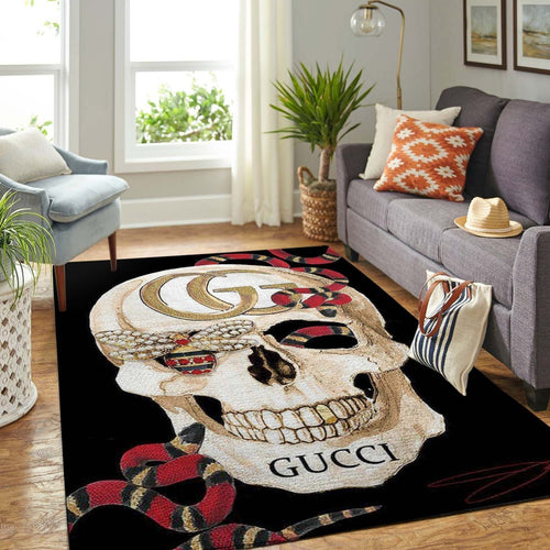 Skull Gucci living room carpet and rug