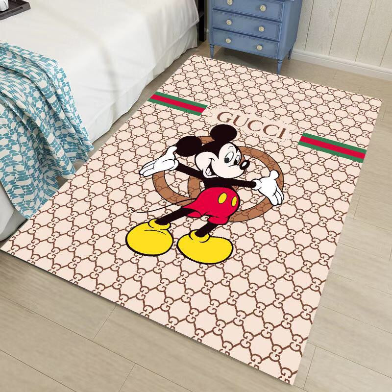 Luxury mickey mouse Gucci living room carpet and rug