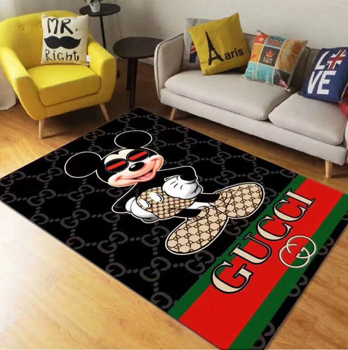 Mickey Mouse Gucci living room carpet and rug
