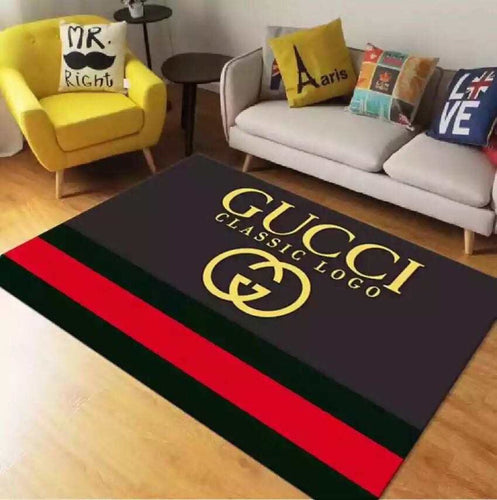 black luxury Gucci living room carpet and rug