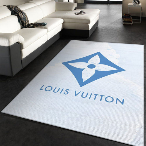 Louis Vuitton blue living room carpet