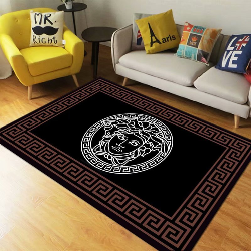 bronze pattern Versace living room carpet and rug
