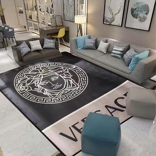 Black Shadows Versace living room carpet and rug