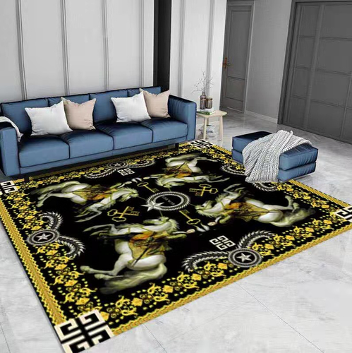 Horses Versace living room carpet and rug