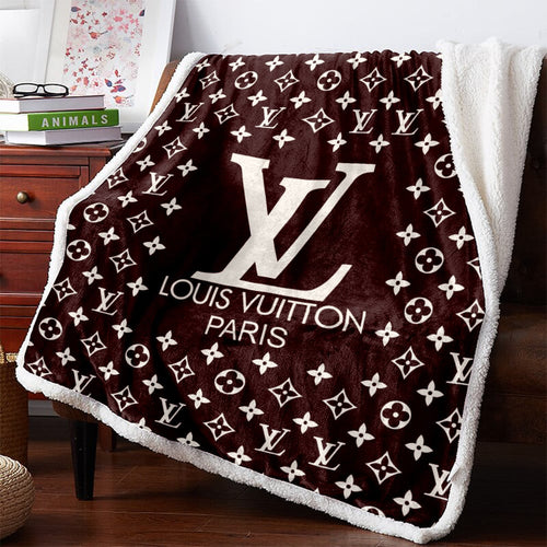 Brown dark Louis Vuitton blanket