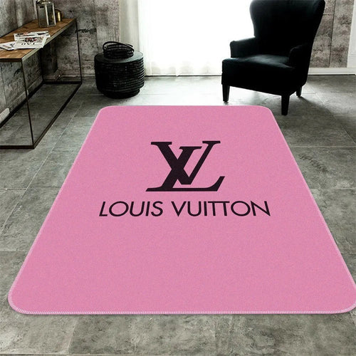 Louis Vuitton light pink fashion living room carpet