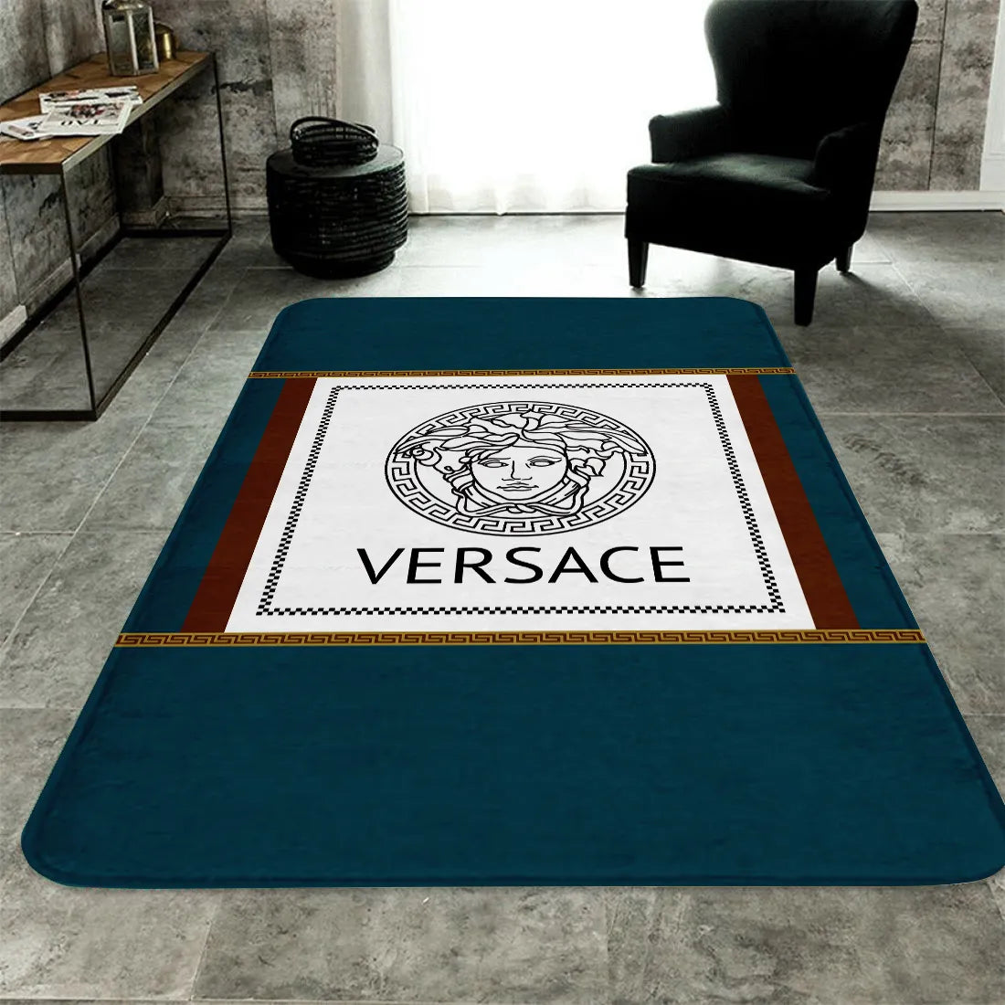 luxury blue Versace carpet and rug for living room and bedroom ...