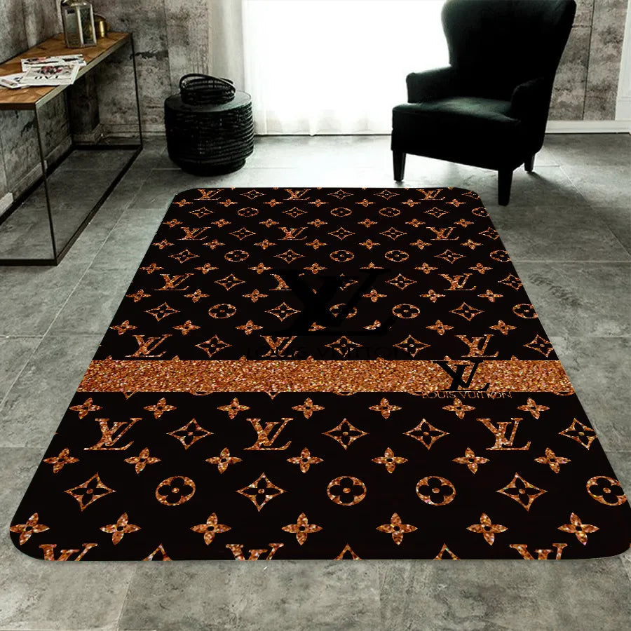 Louis vuitton brown luxury living room carpet