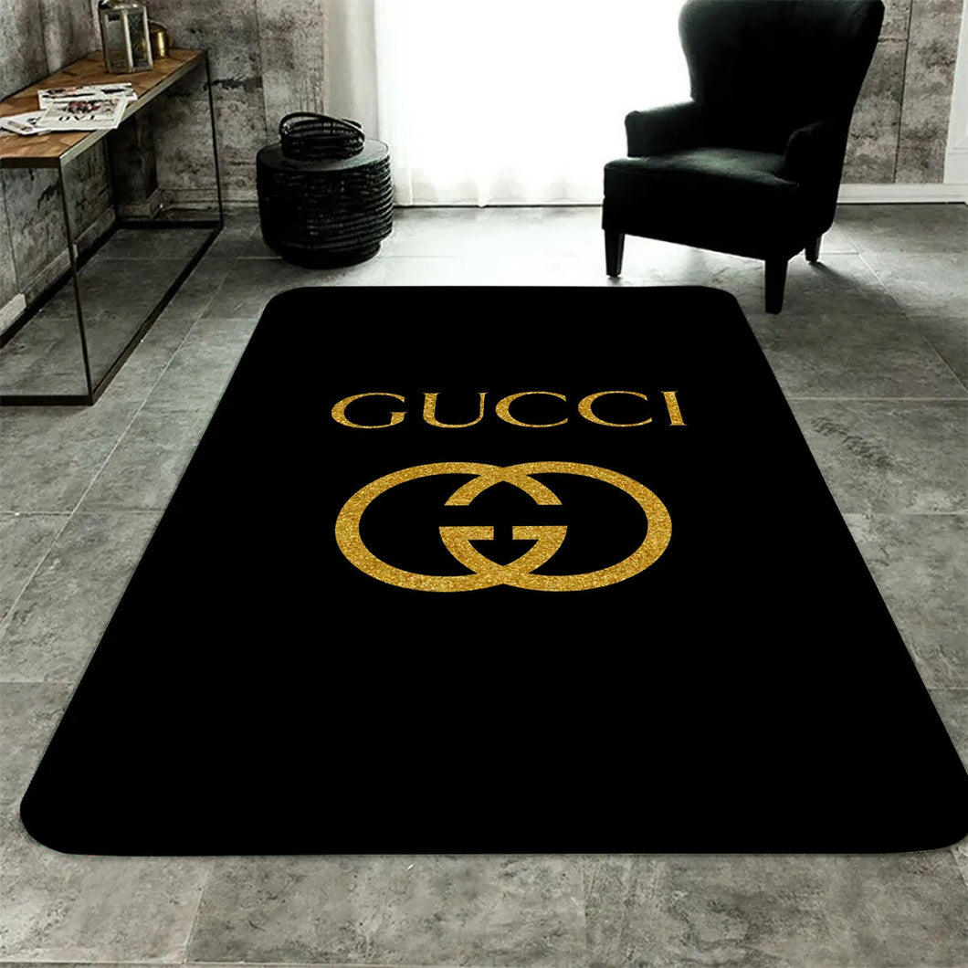 Yellow logo Gucci living room carpet and rug