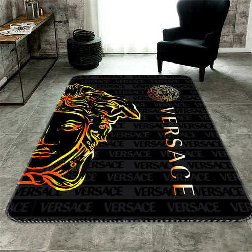 Black olive Versace living room carpet and rug
