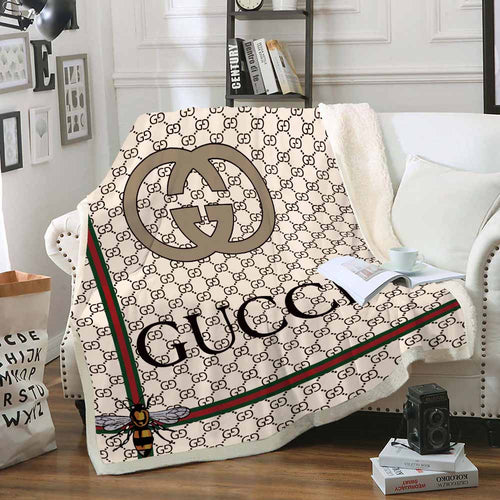 Beige bee Gucci blanket