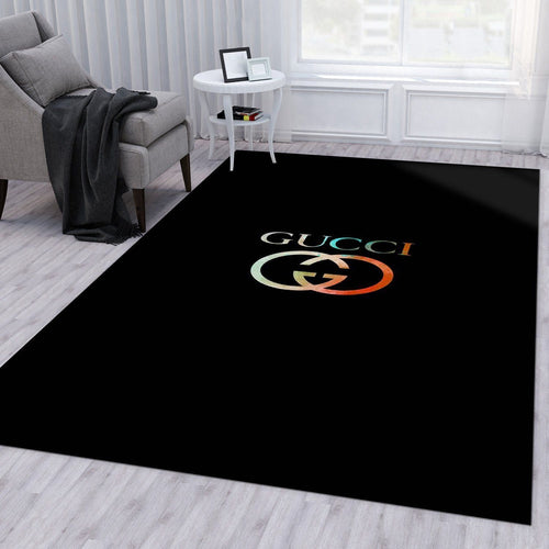 Colorful logo Gucci living room carpet and rug