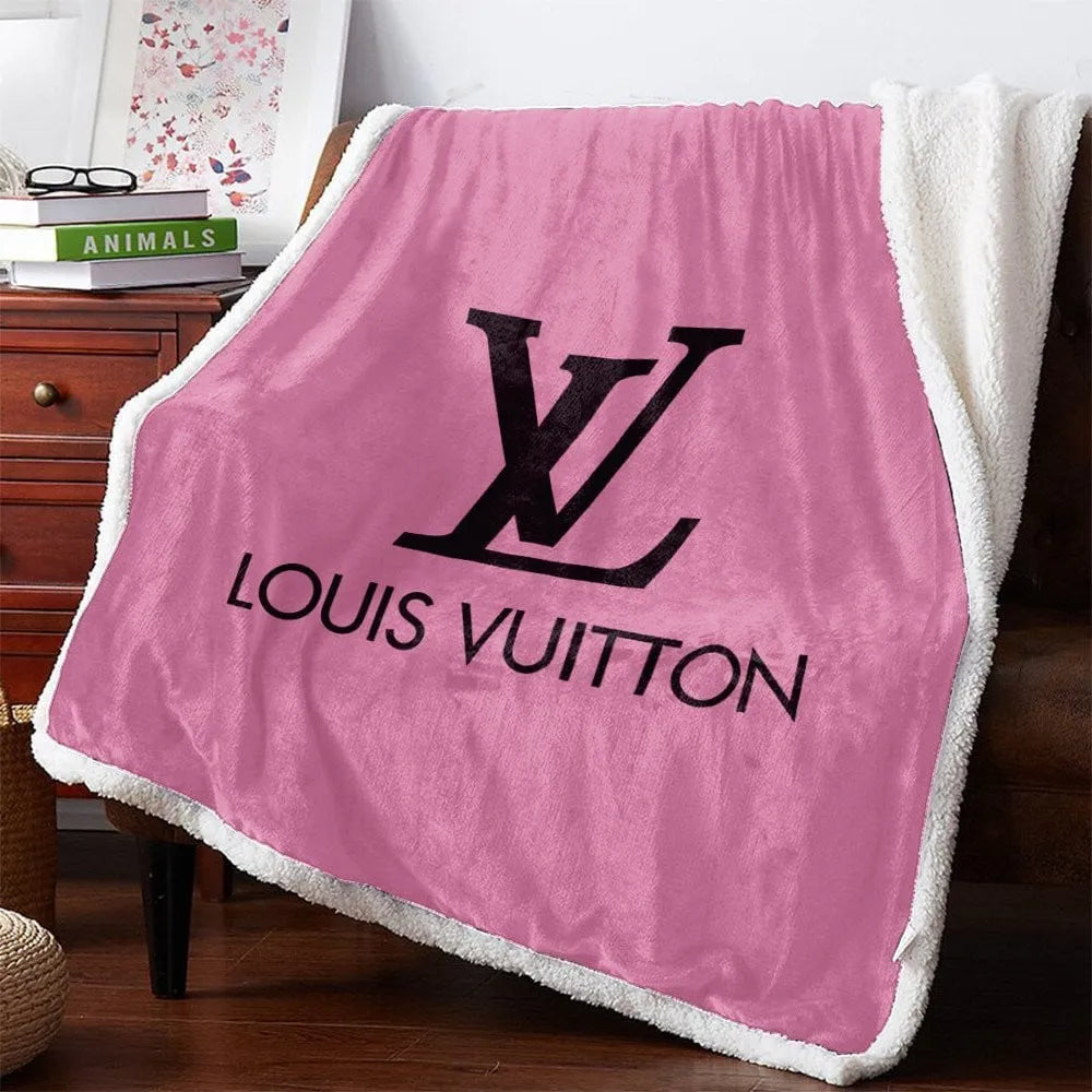 Pink Louis Vuitton blanket
