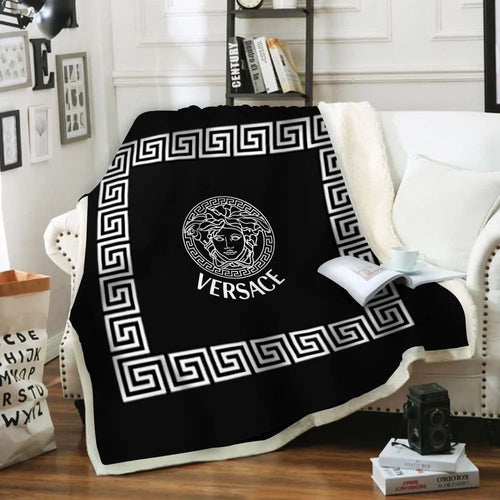 White pattern Versace blanket