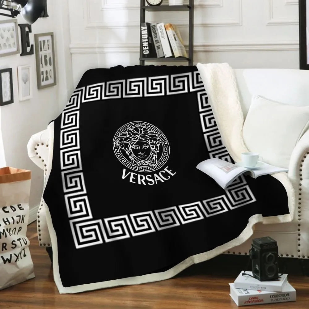 White pattern Versace blanket