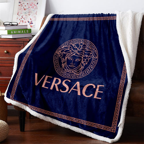 Dark blue Versace blanket