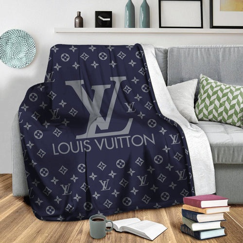 ✔️ Louis Vuitton Black logo white Fleece Blanket - LIMITED EDITION ✔️