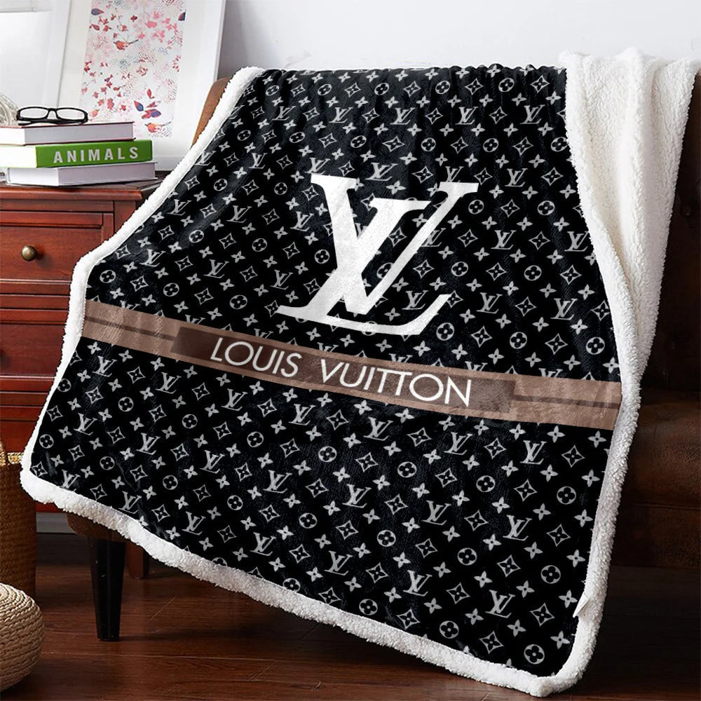 Luxury Black Louis Vuitton blanket | ROSAMISS STORE – MY luxurious home