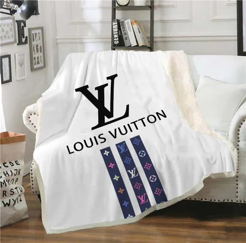 White Fashion Louis Vuitton blanket