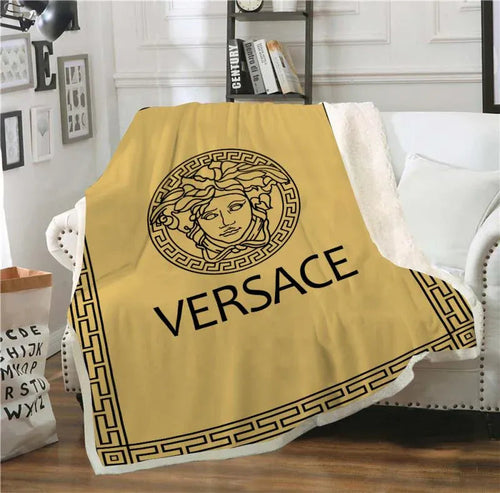 Black logo Versace blanket
