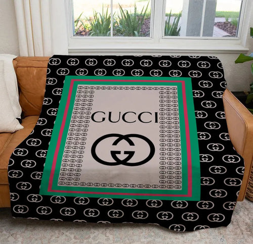 Black & Green Gucci blanket