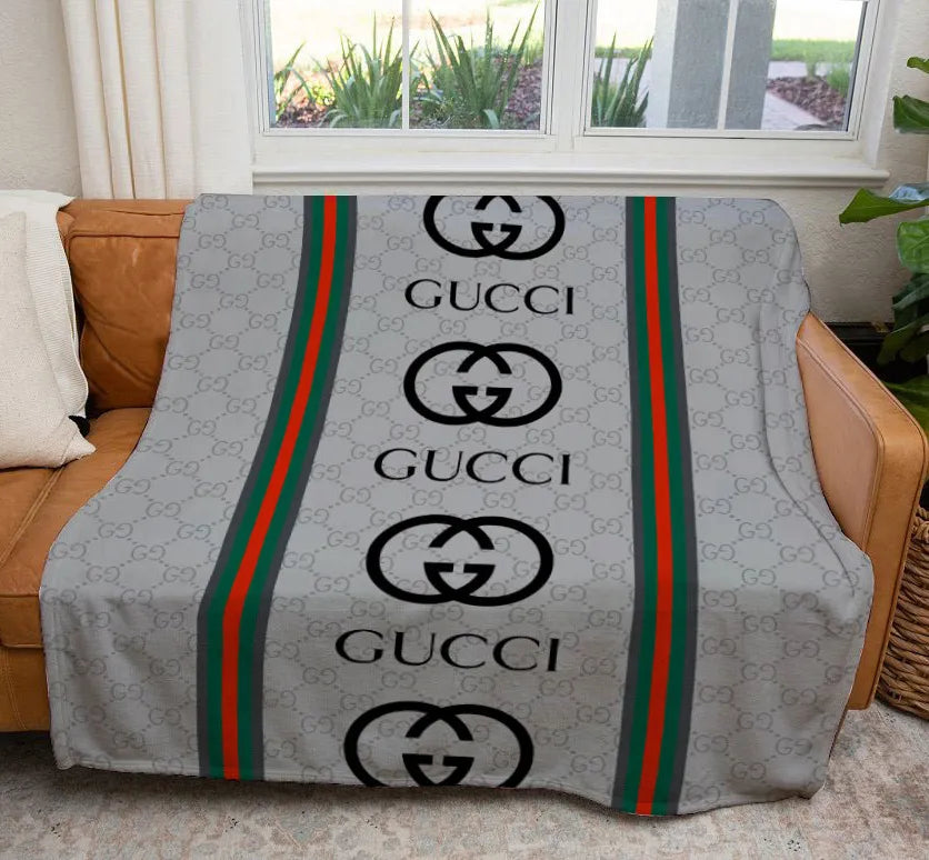 Gray Gucci Blanket ROSAMISS STORE MY luxurious home